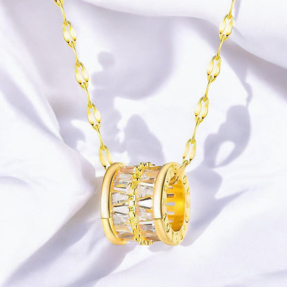 18K gold plated Stainless steel necklace - zemarajewelry