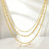 18K gold plated Stainless steel necklace - zemarajewelry