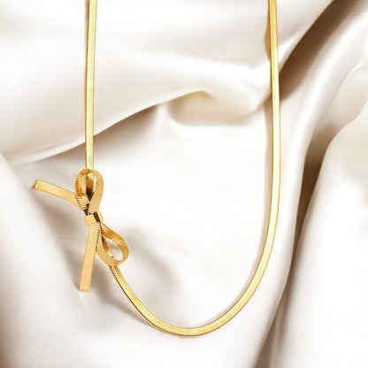 18K gold plated Stainless steel necklace - zemarajewelry