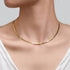 18K gold plated Stainless steel necklace - zemarajewelry