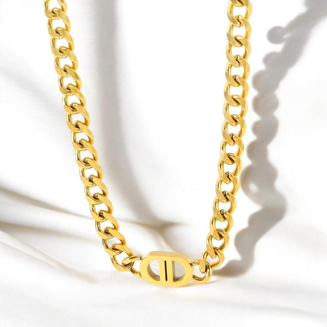 18K gold plated Stainless steel necklace - zemarajewelry