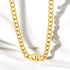 18K gold plated Stainless steel necklace - zemarajewelry