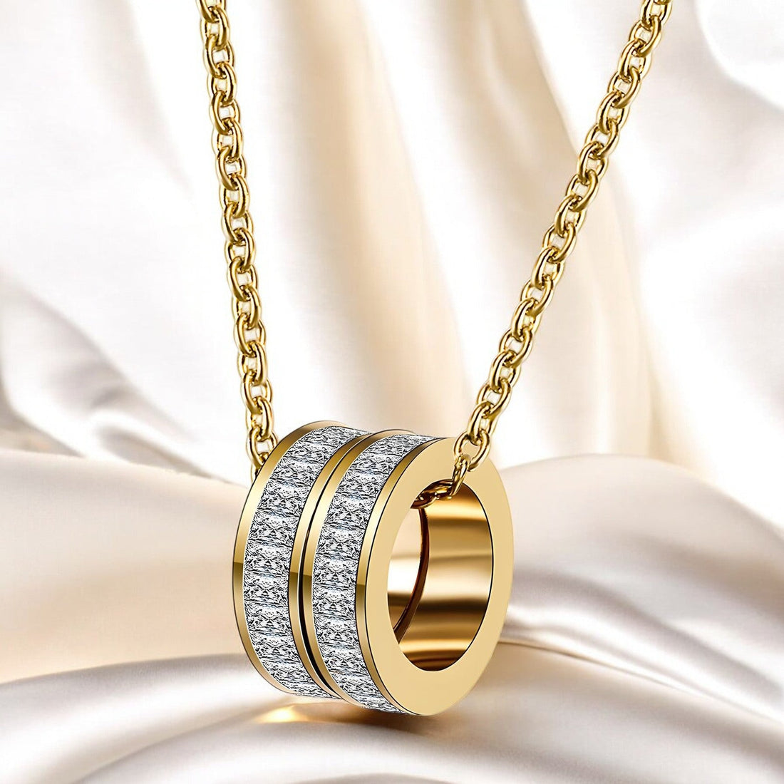 18K Gold - Plated Stainless Steel Necklace - zemarajewelry