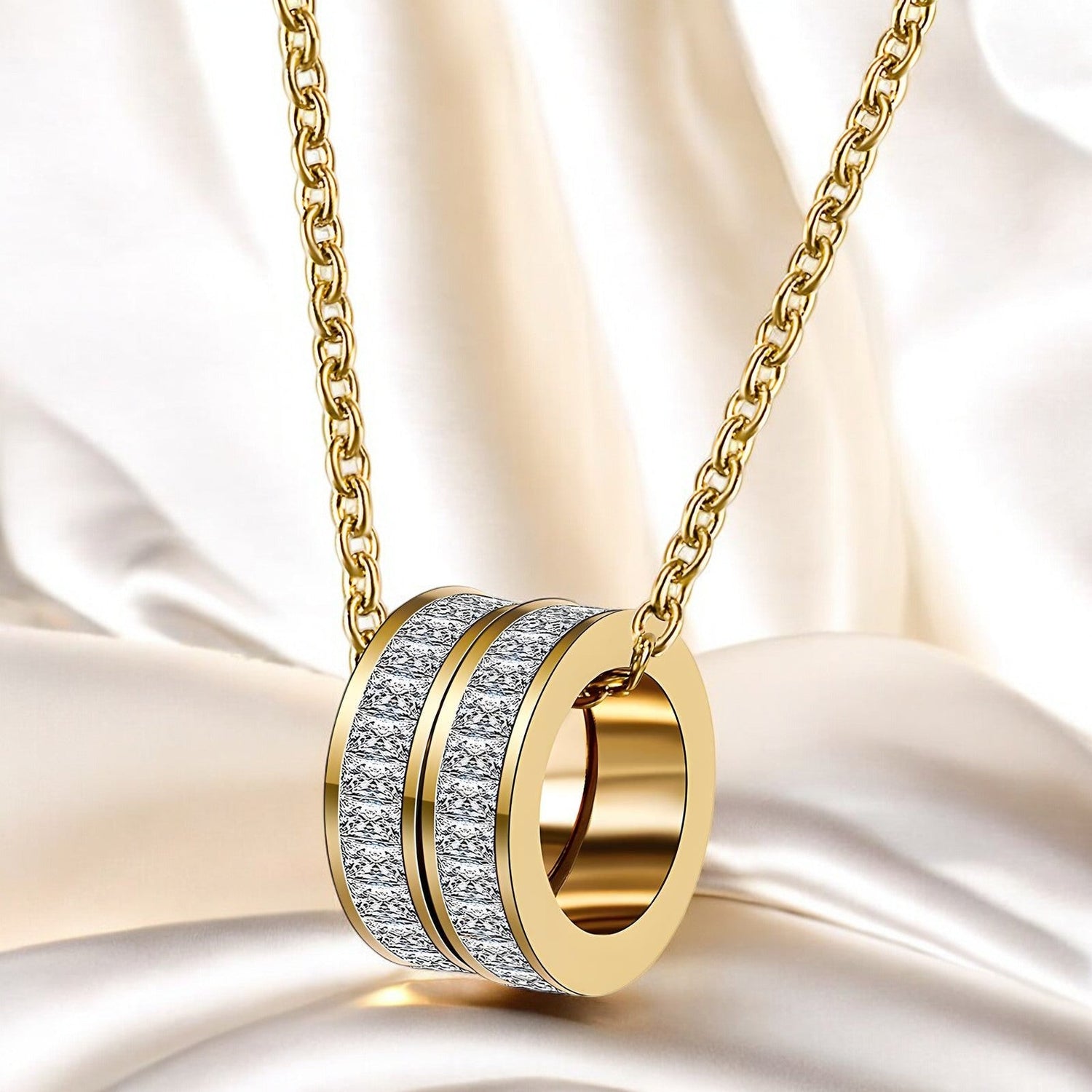 18K Gold - Plated Stainless Steel Necklace - zemarajewelry