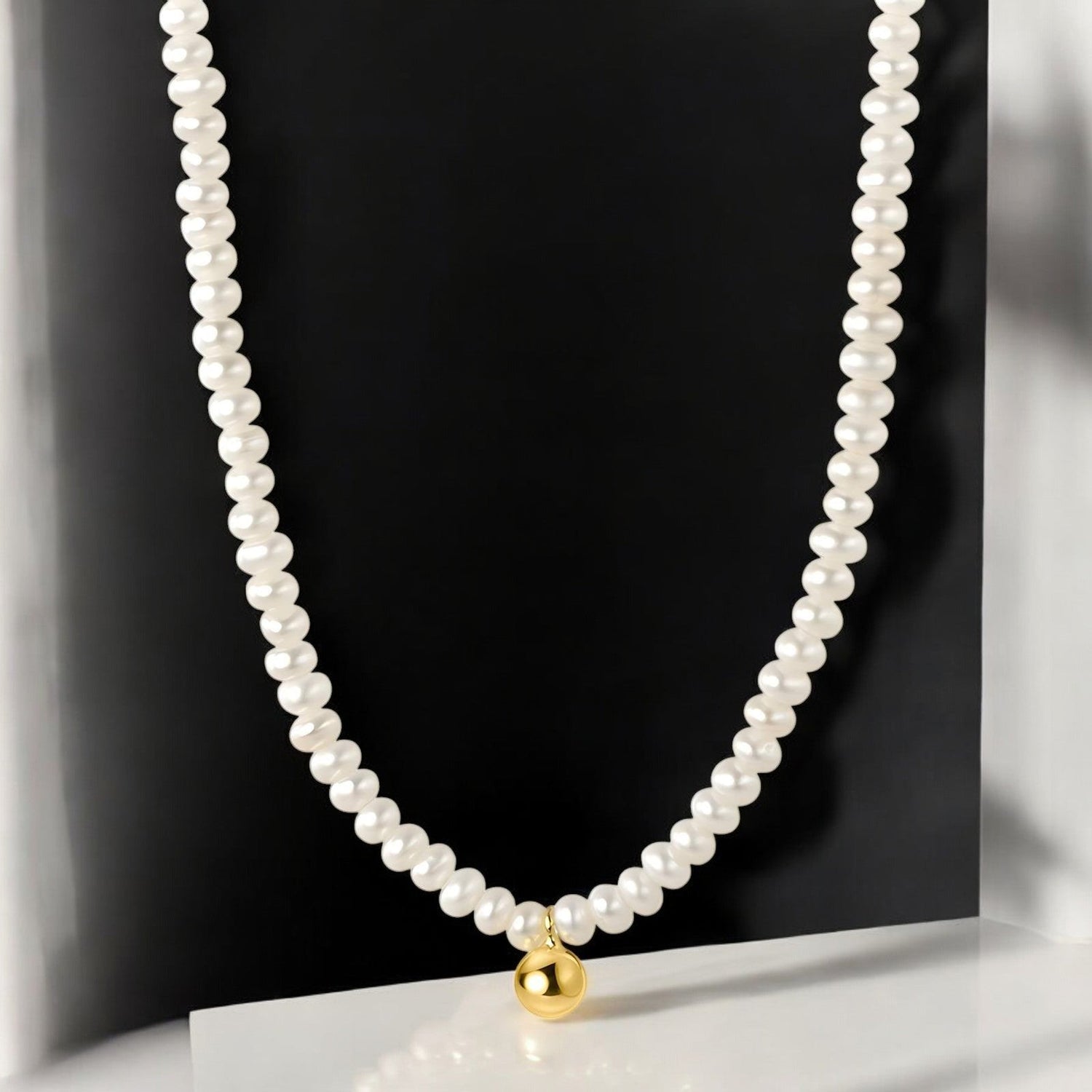 18K gold plated Stainless steel necklace - zemarajewelry
