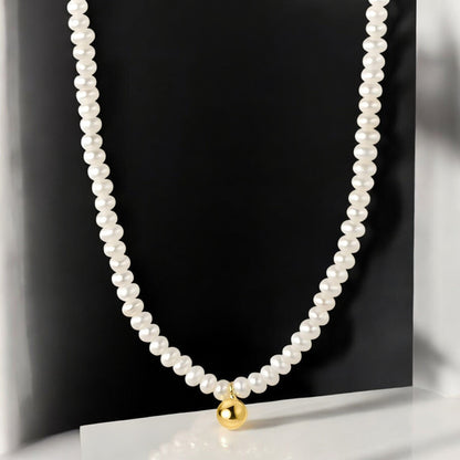 18K gold plated Stainless steel necklace - zemarajewelry