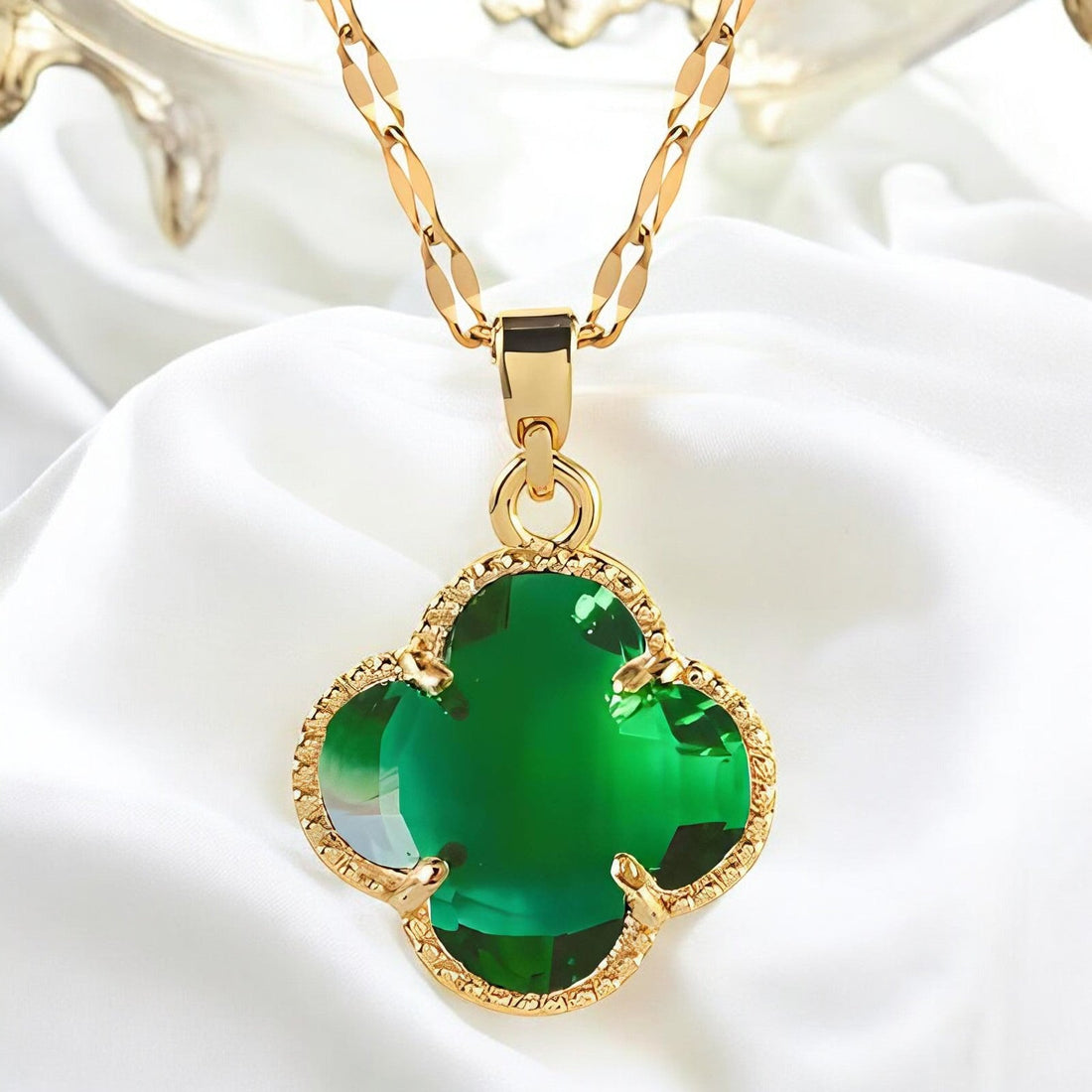 18K gold plated Stainless steel necklace - zemarajewelry