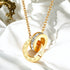 18K gold plated Stainless steel necklace - zemarajewelry