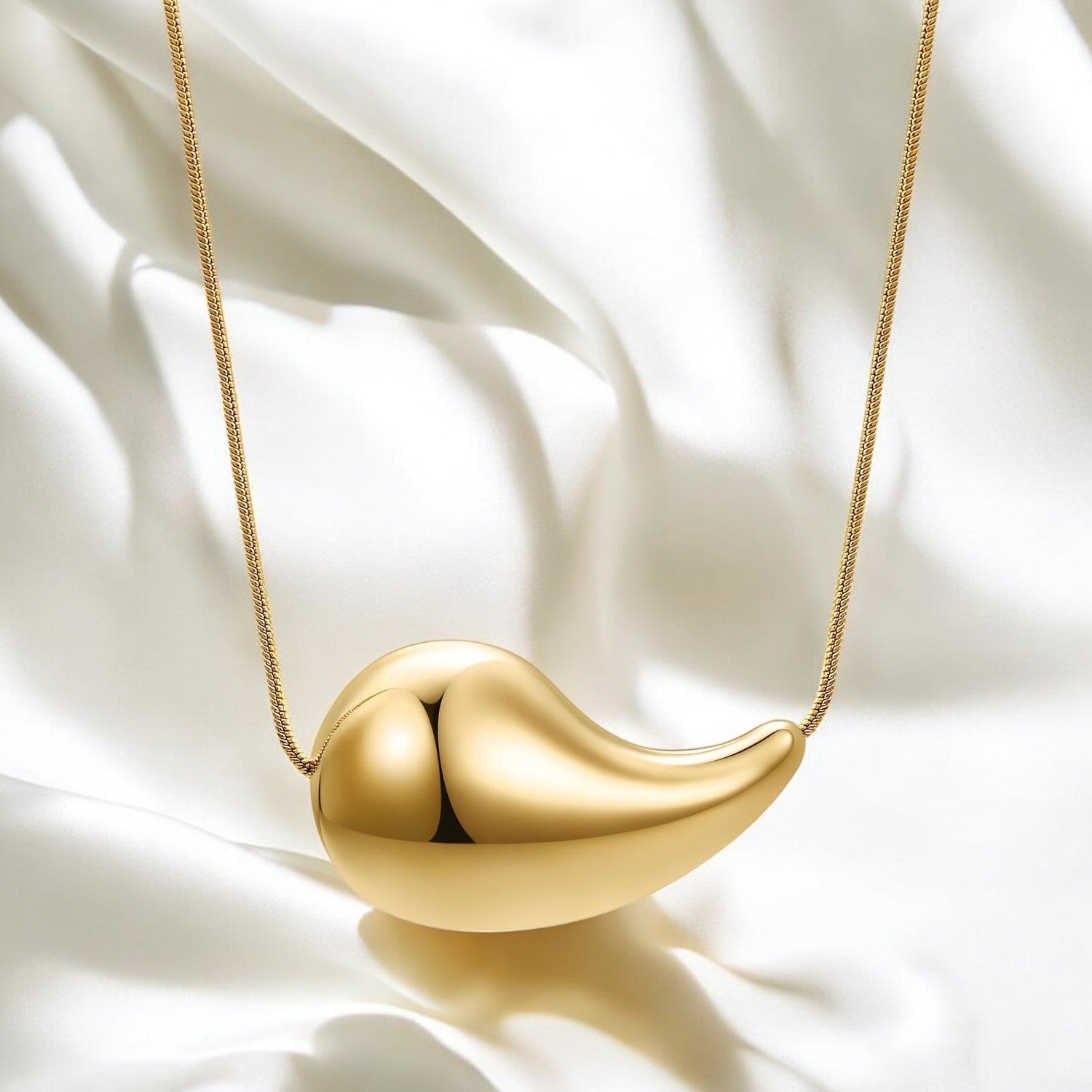 18K gold plated Stainless steel necklace - zemarajewelry