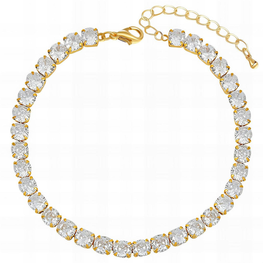 18K gold plated Stainless steel "Tennis" bracelet, Intensity - zemarajewelry