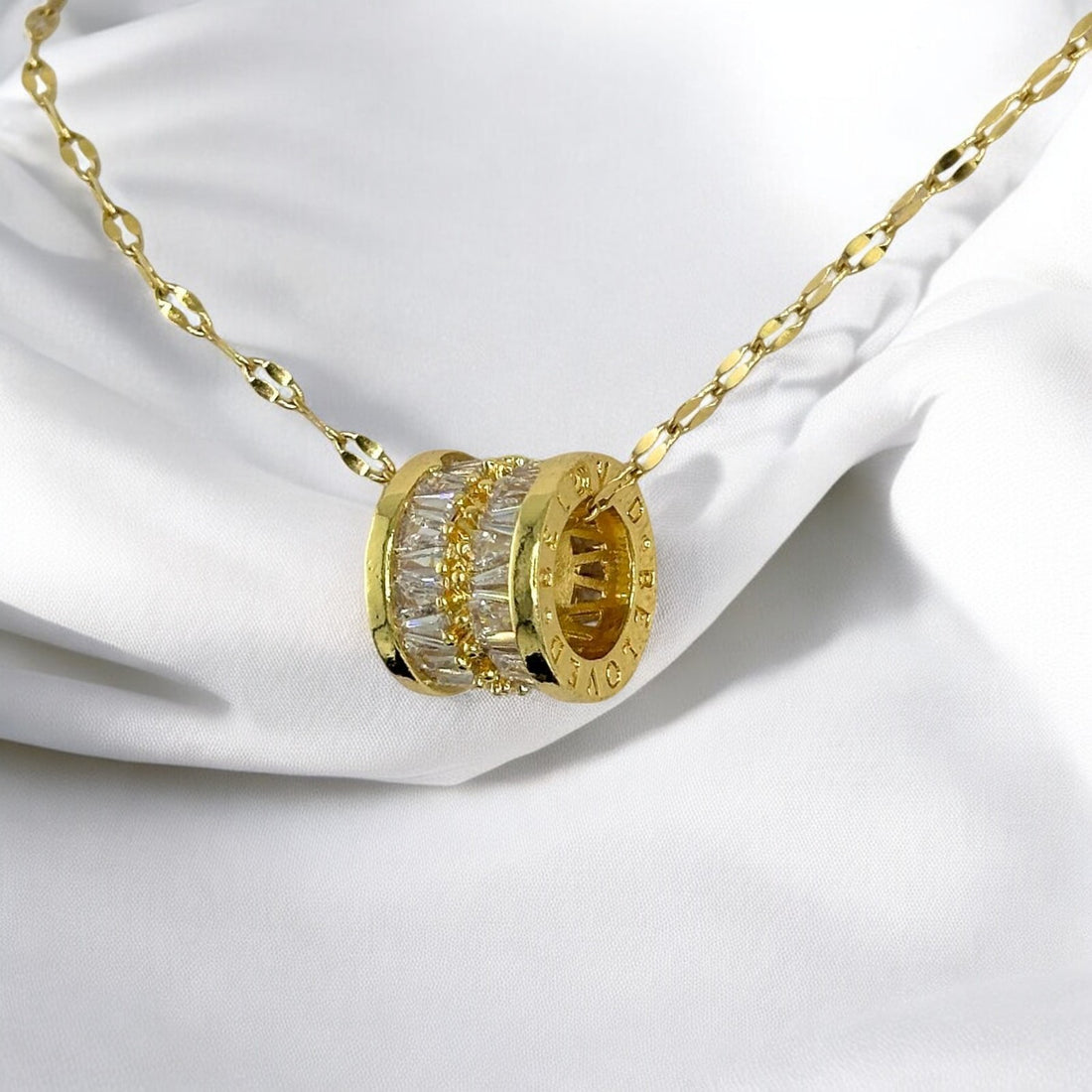 18K gold plated Stainless steel necklace - zemarajewelry