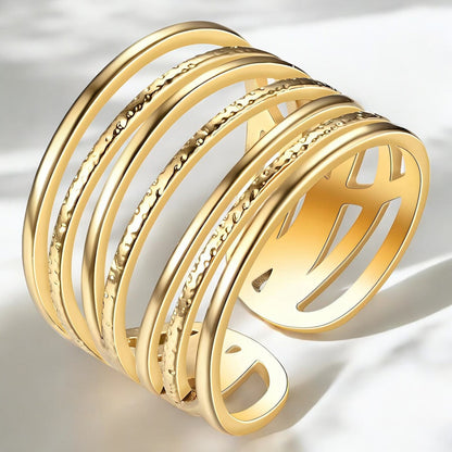 18K gold plated Stainless steel finger ring