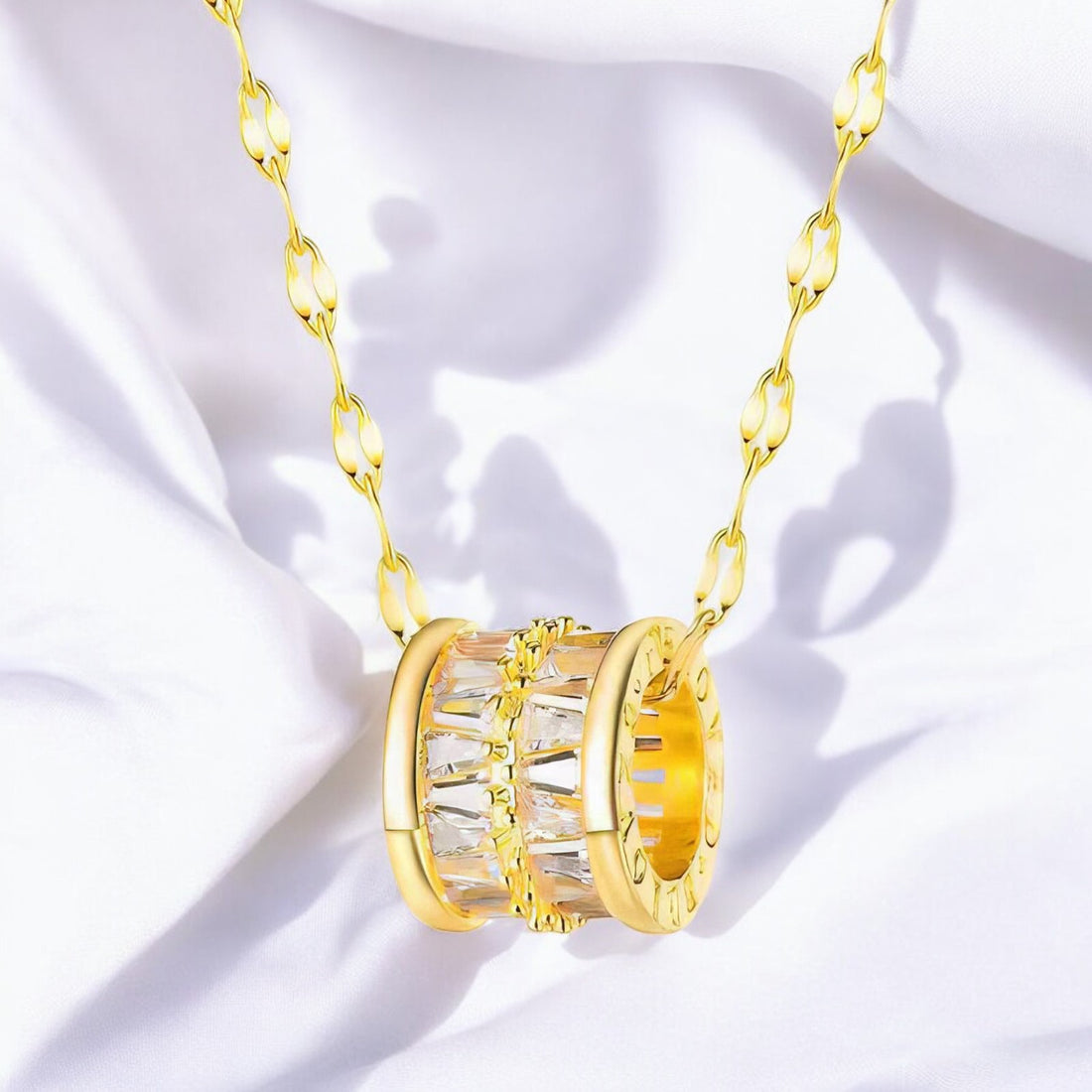 18K gold plated Stainless steel necklace - zemarajewelry