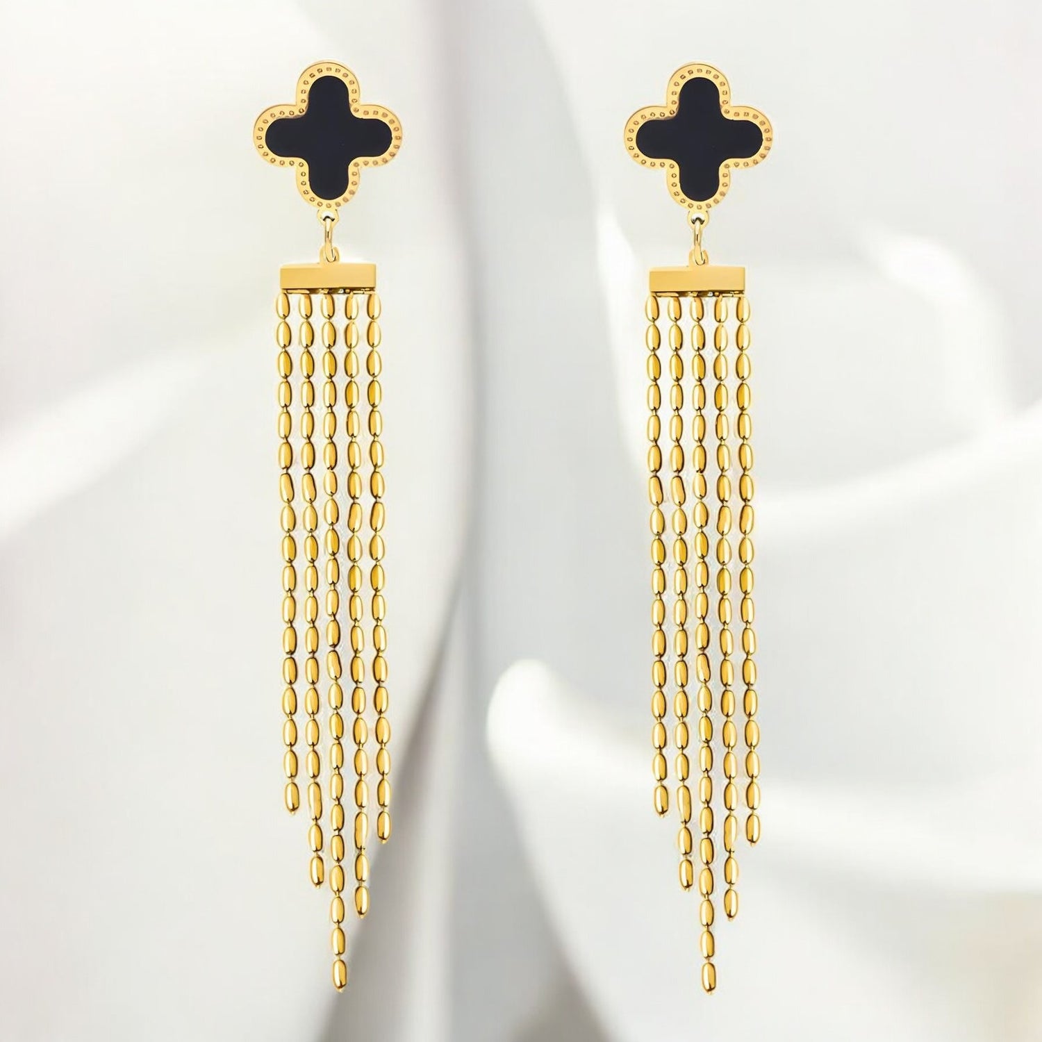 18K gold plated Stainless steel earrings - zemarajewelry