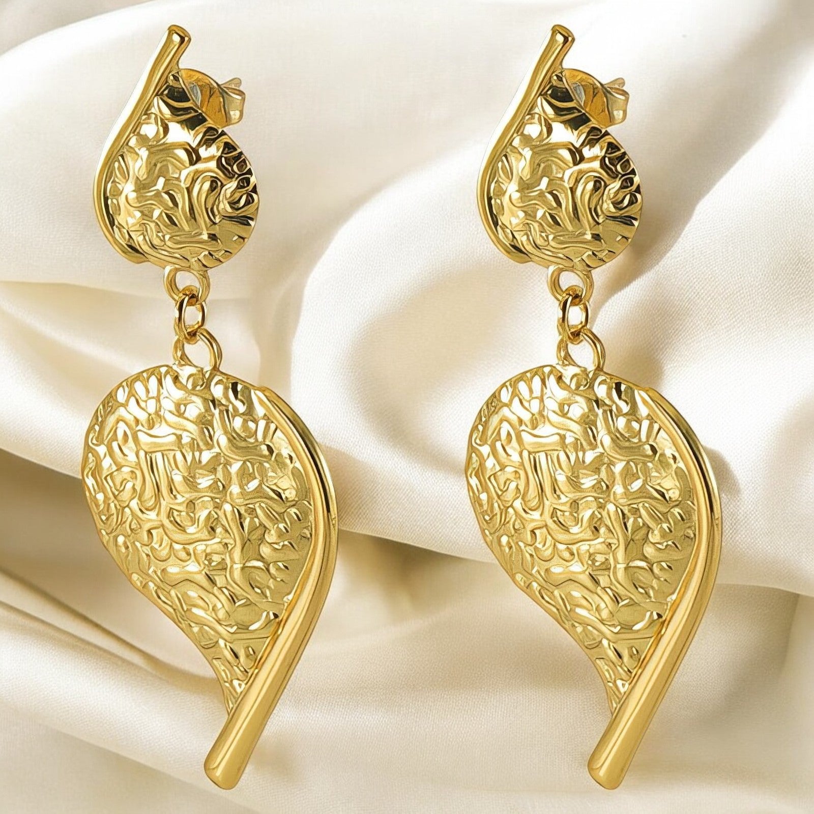 18K gold plated Stainless steel earrings - zemarajewelry
